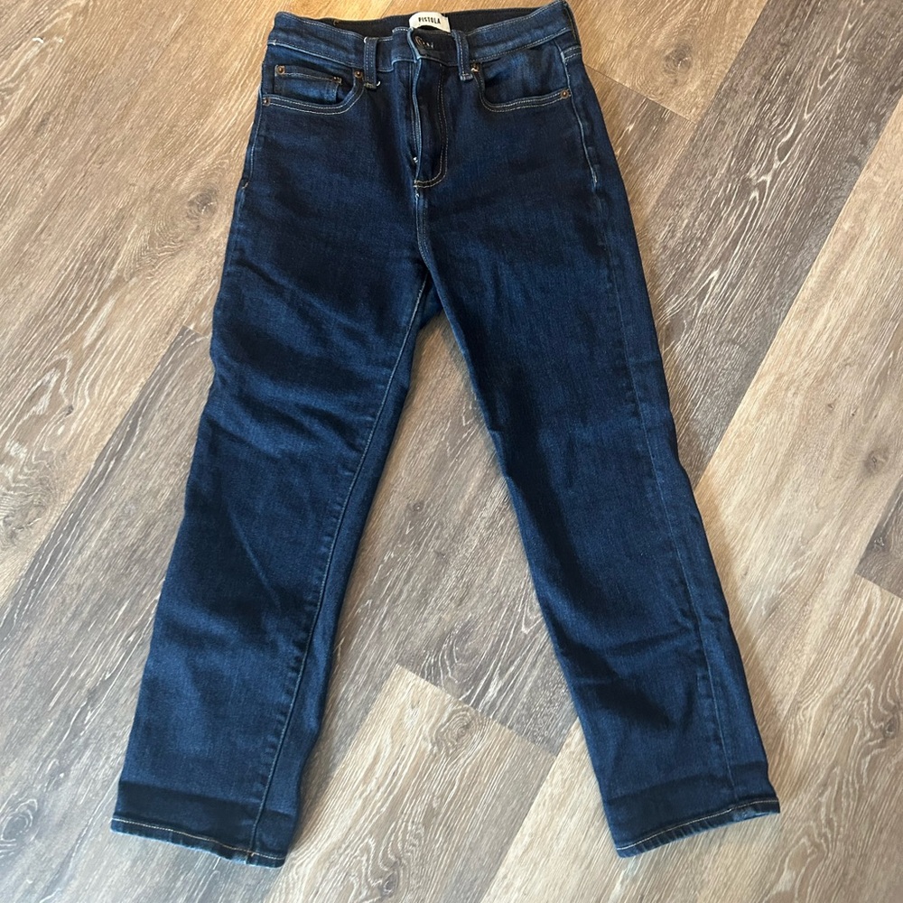 Pistola Dark Indigo Straight Leg Jeans